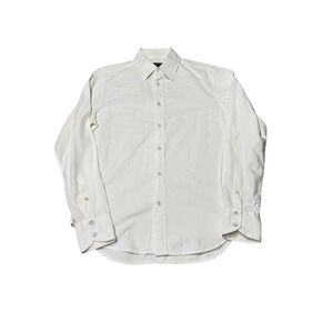 Rag & Bone Fit 2 White Pique Cotton Button Down Shirt Mens Small S/P Long Sleeve